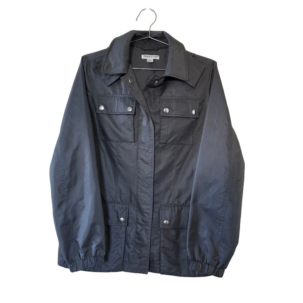 Pendleton Gray Utility Field Jacket Women Size S Lightweight Water Resistant